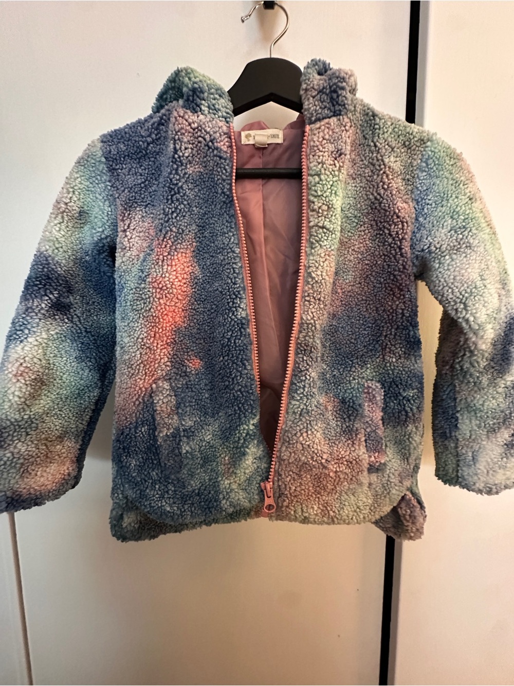 Tucker + Tate Multicolor Sherpa Jacket with Pink Zip
